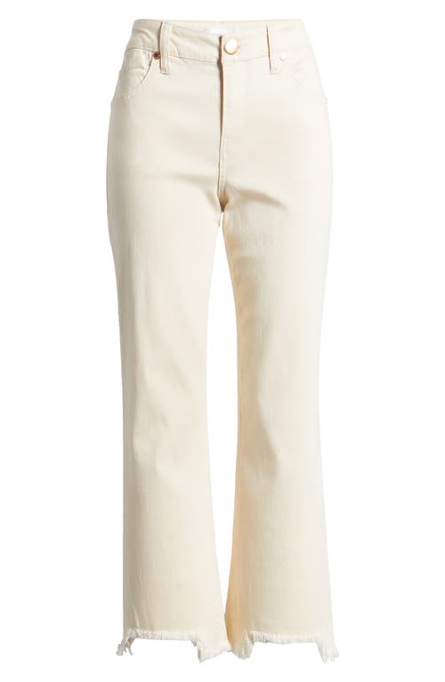 1822 Denim Demi Fray Step Hem Bootcut Jeans In White Smoke