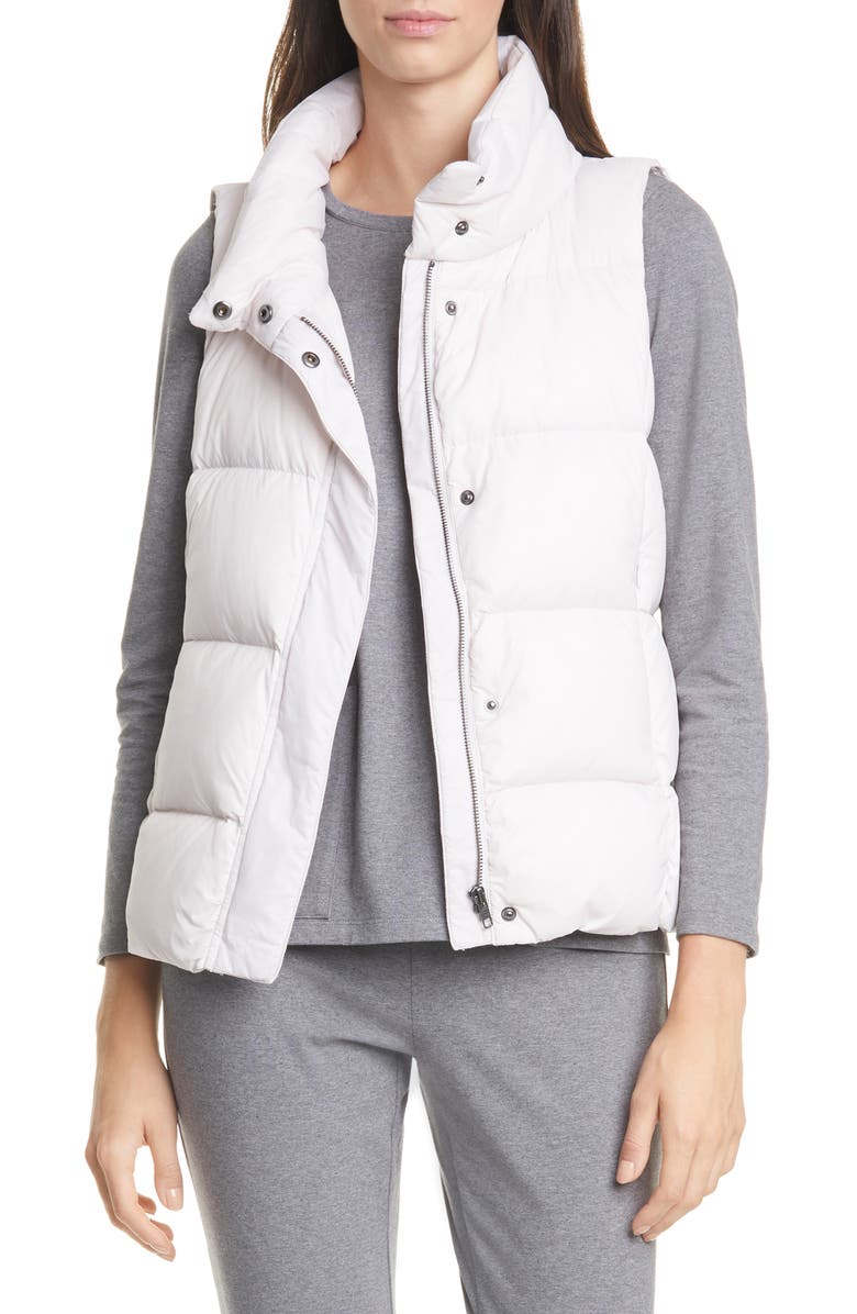 EILEEN FISHER Down Puffer Vest, Main, color, CERAMIC