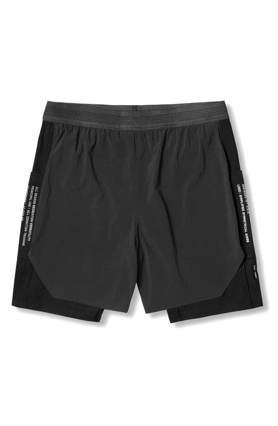 Shop Asrv Aerotex Hybrid Liner Shorts In Black/ Black