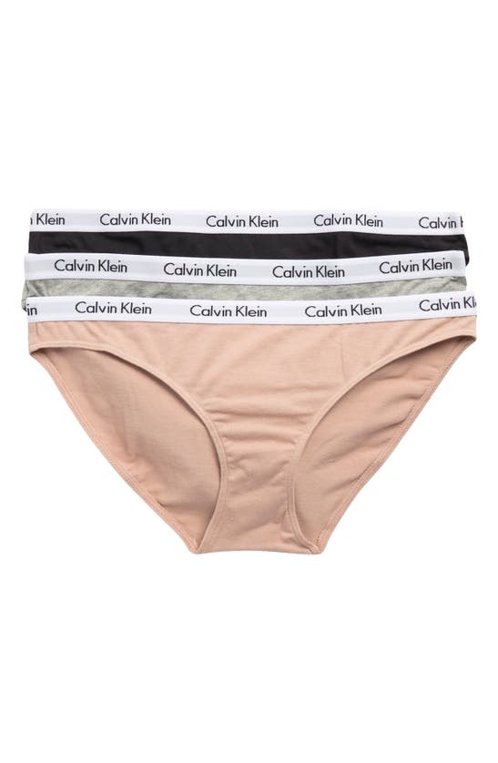 Calvin Klein Assorted Bikinis In 69d Grey Heathe