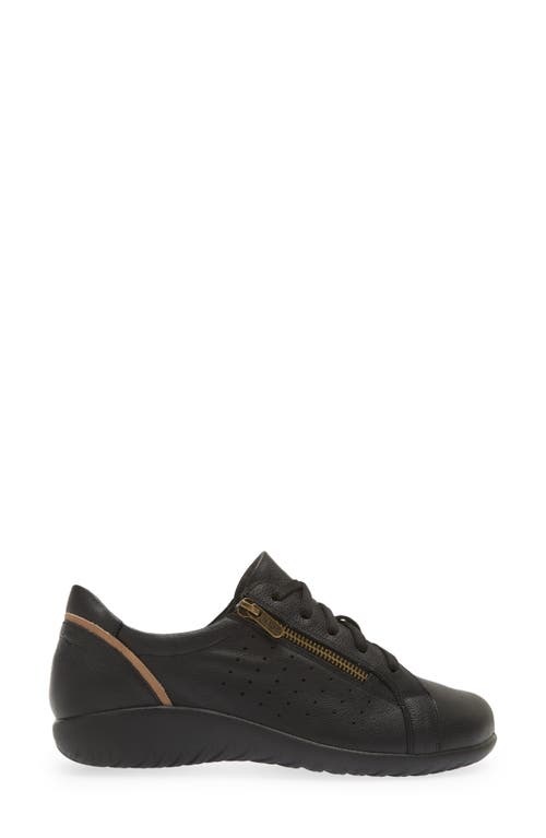 Naot Moko Zip Sneaker In Soft Black/khaki Beige