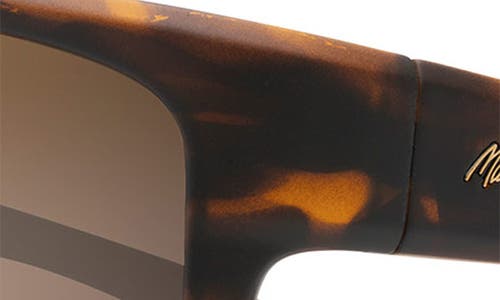 Maui Jim Southern Cross Polarized Square Wrap Sunglasses, 63mm In Tortoise/hcl Bronze Gradient
