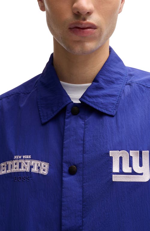 Shop Hugo Boss Boss X Nfl Otto Jacket In New York Giants