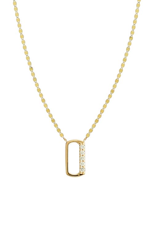 Lana Initial Pendant Necklace in Yellow Gold- O at Nordstrom, Size 18 In