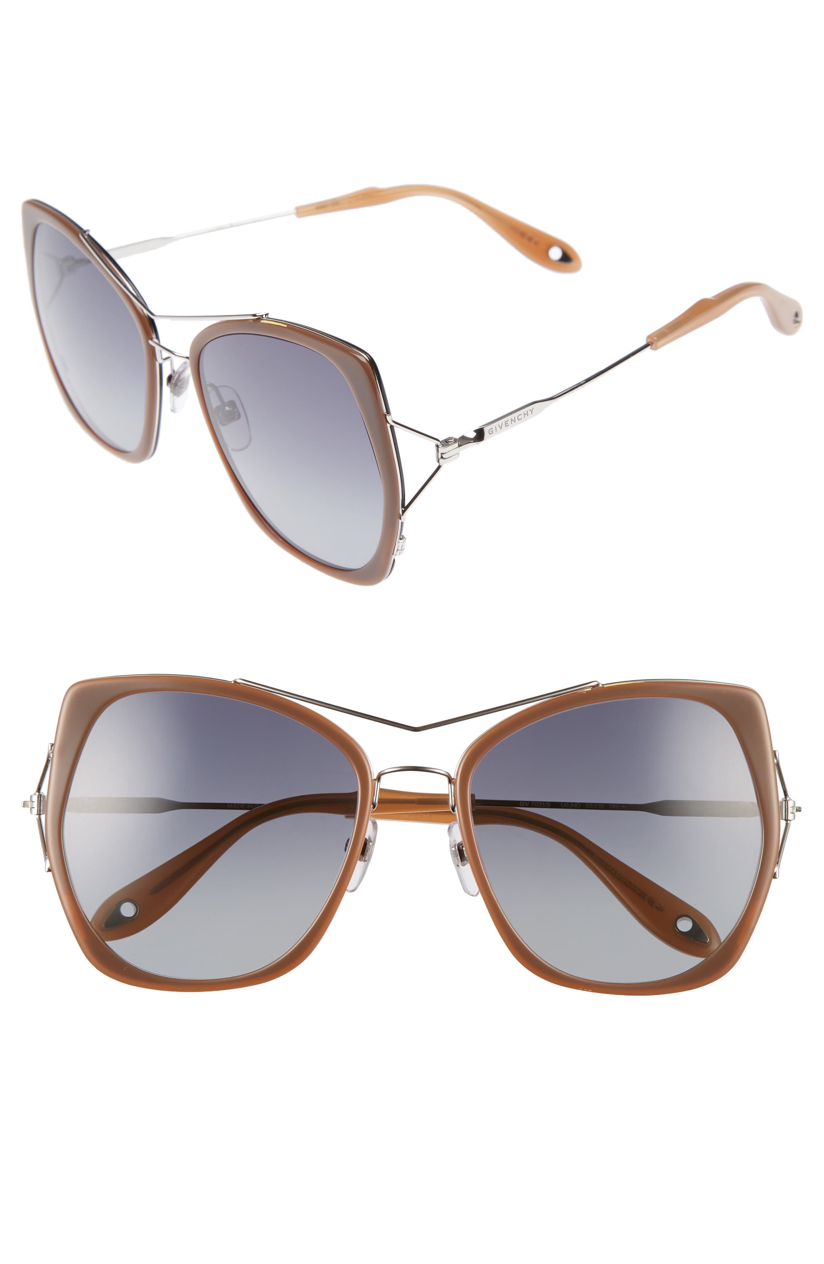Givenchy Airy 55mm Sunglasses In 0u0j-hd