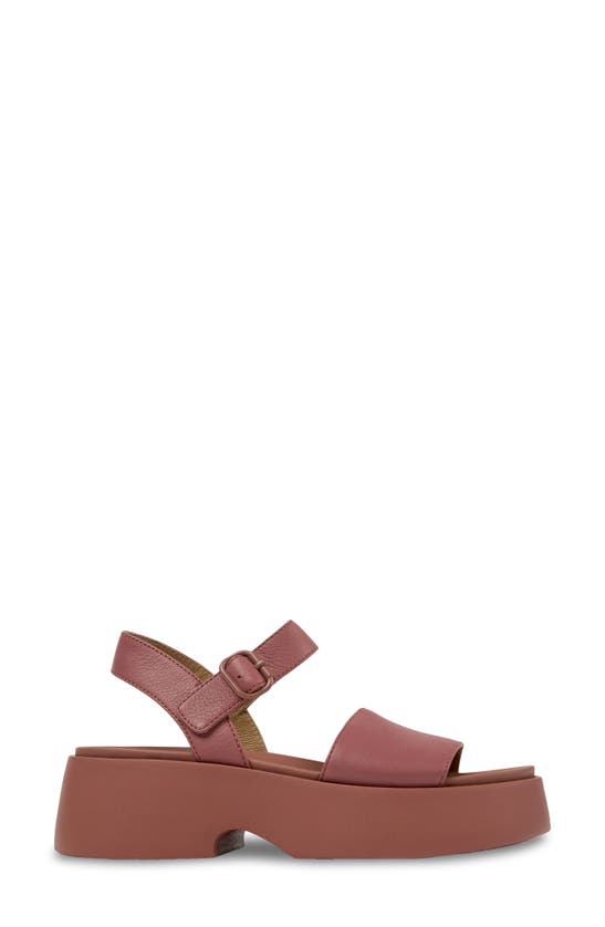 Shop Camper Tasha Ankle Strap Wedge Sandal In Medium Red