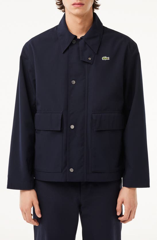 Shop Lacoste Water Resistant Utility Jacket In Hde Abimes