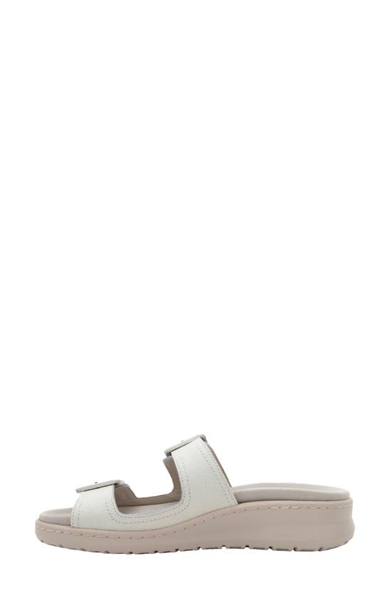 David Tate Frenchy Double Band Slide Sandal In White