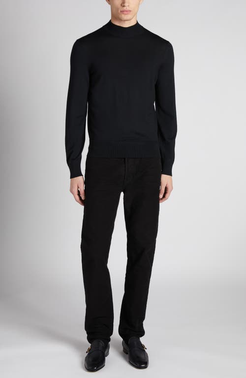 Shop Tom Ford Moleskin Slim Fit Five-pocket Pants In Black