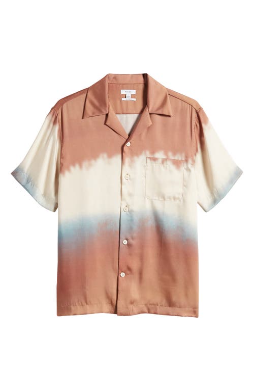 Shop Reiss Evia Camp Shirt In Tobacco