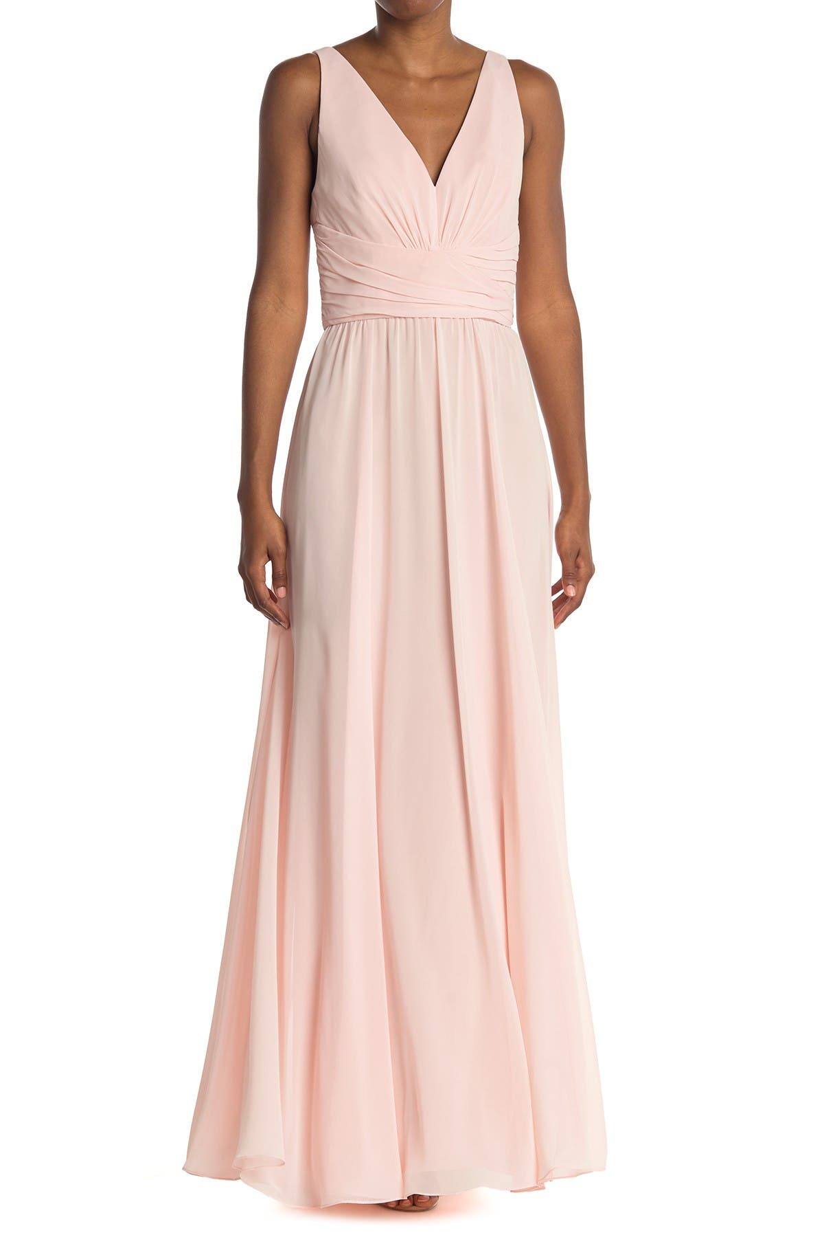 nordstrom v neck chiffon gown