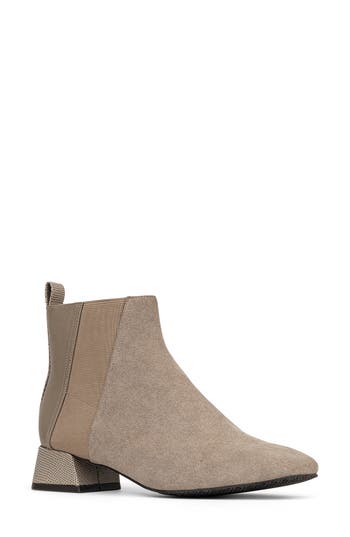 Donald Pliner Square Toe Boot In Taupe
