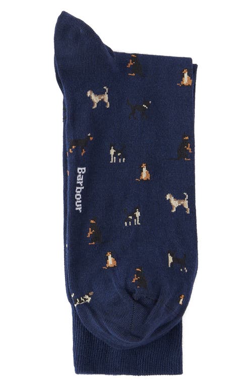 BARBOUR BARBOUR MAVIN DOG COTTON BLEND CREW SOCKS 