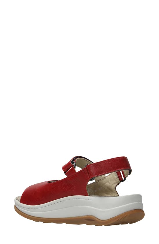 Shop Wolky Adura Slingback Platform Sandal In Red Biocare