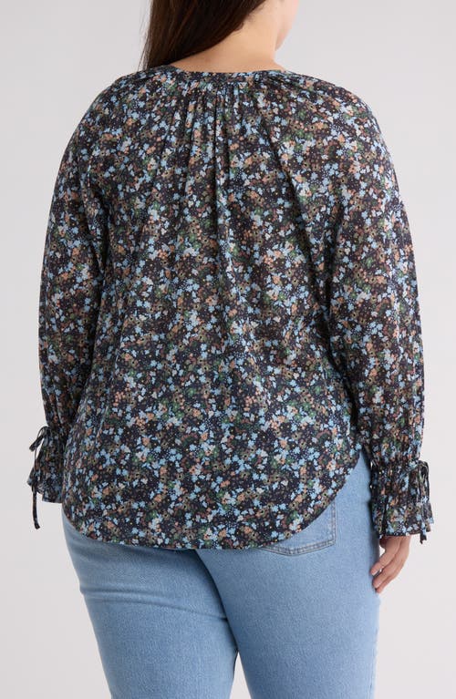 Joie Cecarina Printed Blouse In Navy Blazer Multi