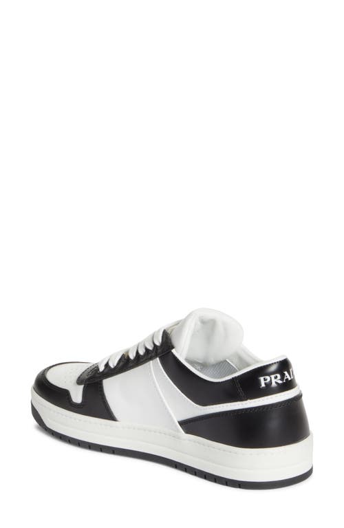 Shop Prada Downtown Logo Low Top Sneaker In White/black