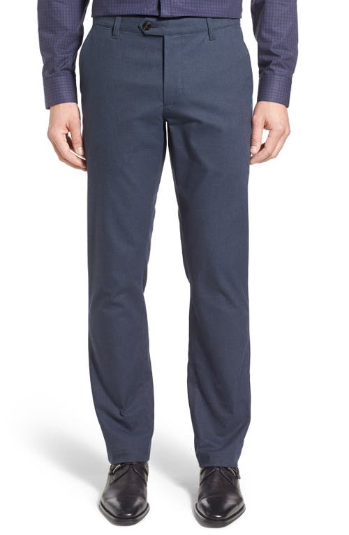 Ted Baker London 'Roynew' Flat Front Pants in Navy at Nordstrom, Size 34R