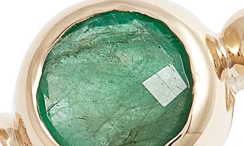 Anzie Dew Drop Bonheur Ring In Emerald/white