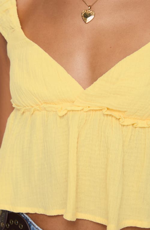 Princess Polly Contardo Short Sleeve Top In Yellow