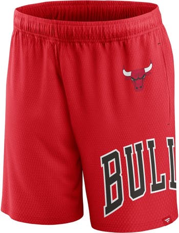 Men's Fanatics Branded Red Chicago Bulls Free Throw Mesh Shorts