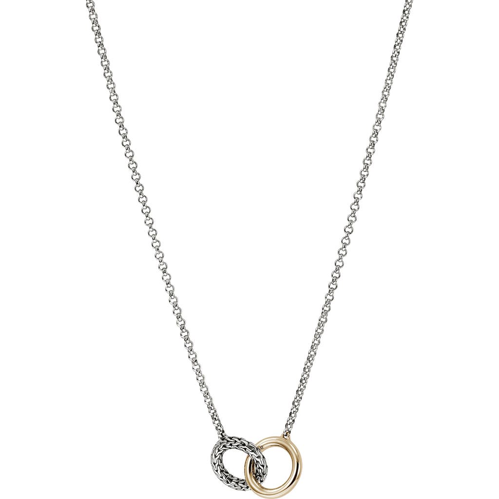 John Hardy 14kt Gold Jh Essential Linked Necklace In Silver