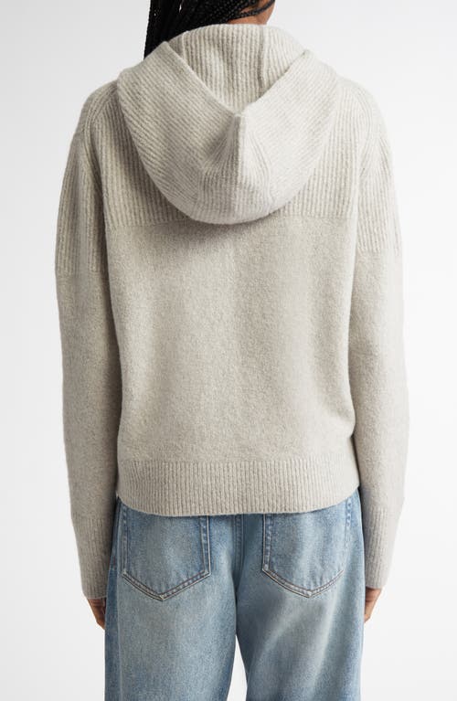 Proenza Schouler Greta Lofty Cashmere Hooded Sweater In Light Grey Melange