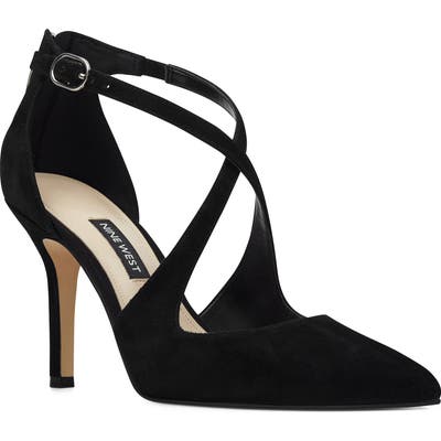 Nine West Fayla Crisscross Strap Pump- Black
