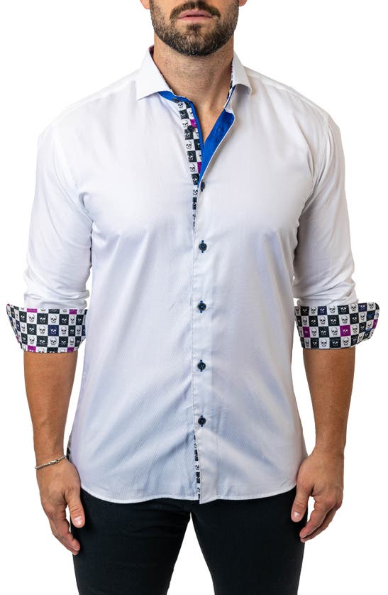 Shop Maceoo Einstein Target 36 White Contemporary Fit Button-up Shirt