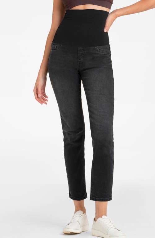 Seraphine Slim Fit Postpartum Shaping Jeans Black at Nordstrom,
