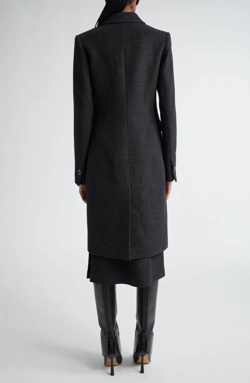 Shop St John St. John Collection Single Breasted Wool & Cashmere Coat In Heather Carbon