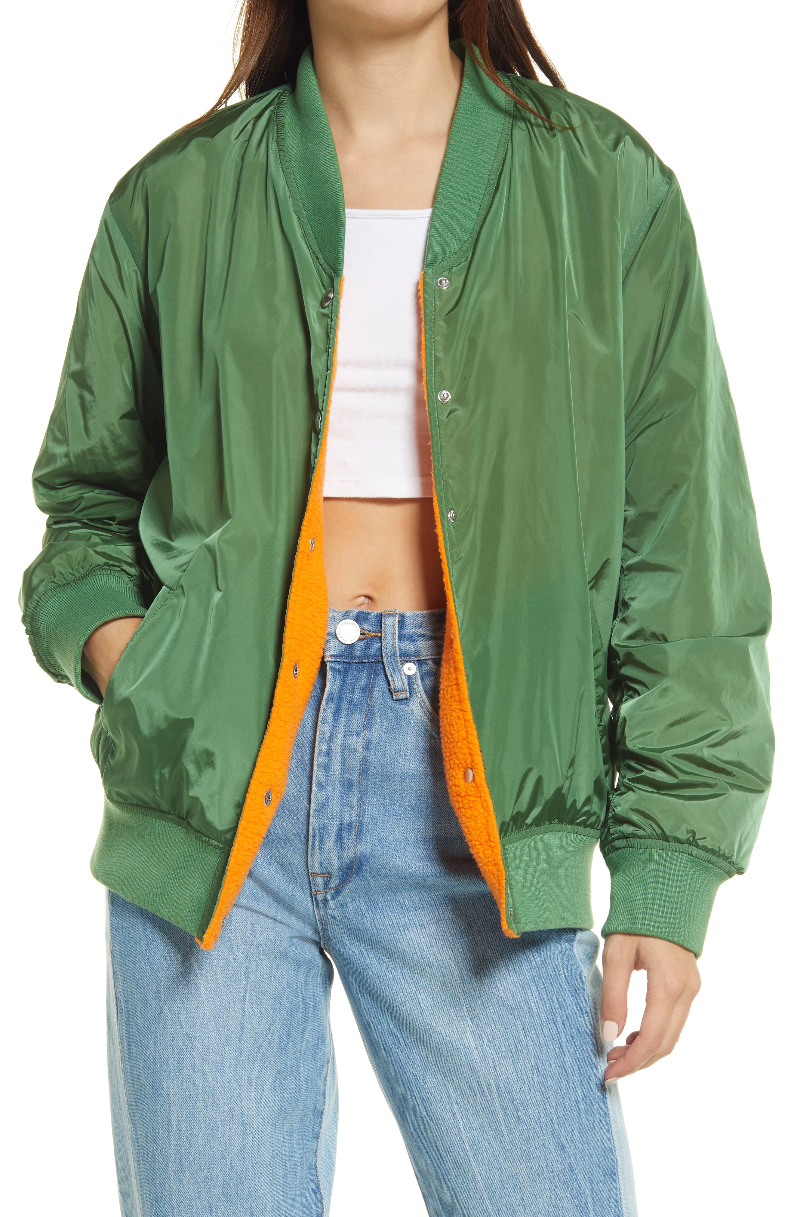 fleece lined bomber jacket womens