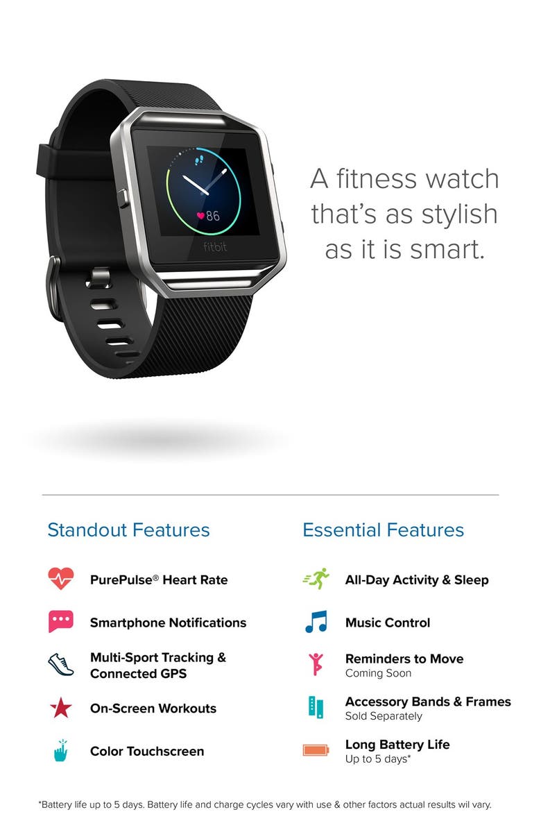Fitbit Blaze Smart Fitness Watch, Alternate, color, 