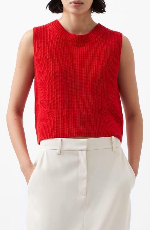 French Connection Mozart Sleeveless Vest In Mars Red In Red