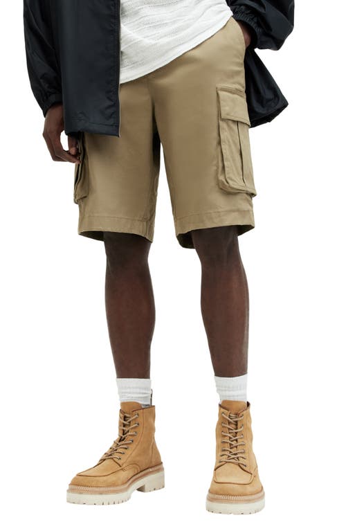 AllSaints Slane Stretch Twill Cargo Shorts Faded Khaki Green at Nordstrom,