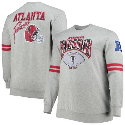 Dallas Cowboys Mitchell & Ness Big & Tall Allover Print Pullover Sweatshirt  - Heathered Gray