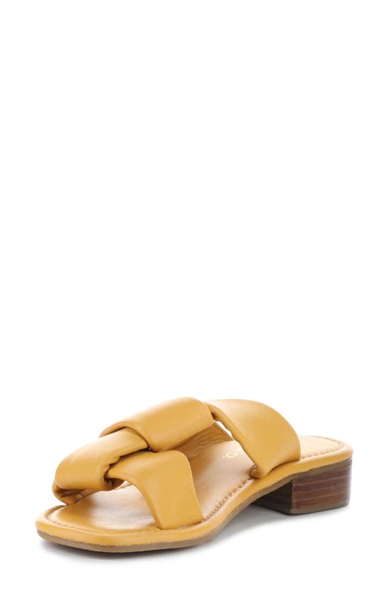 Shop Bos. & Co. Knick Slide Sandal In Mustard Nappa