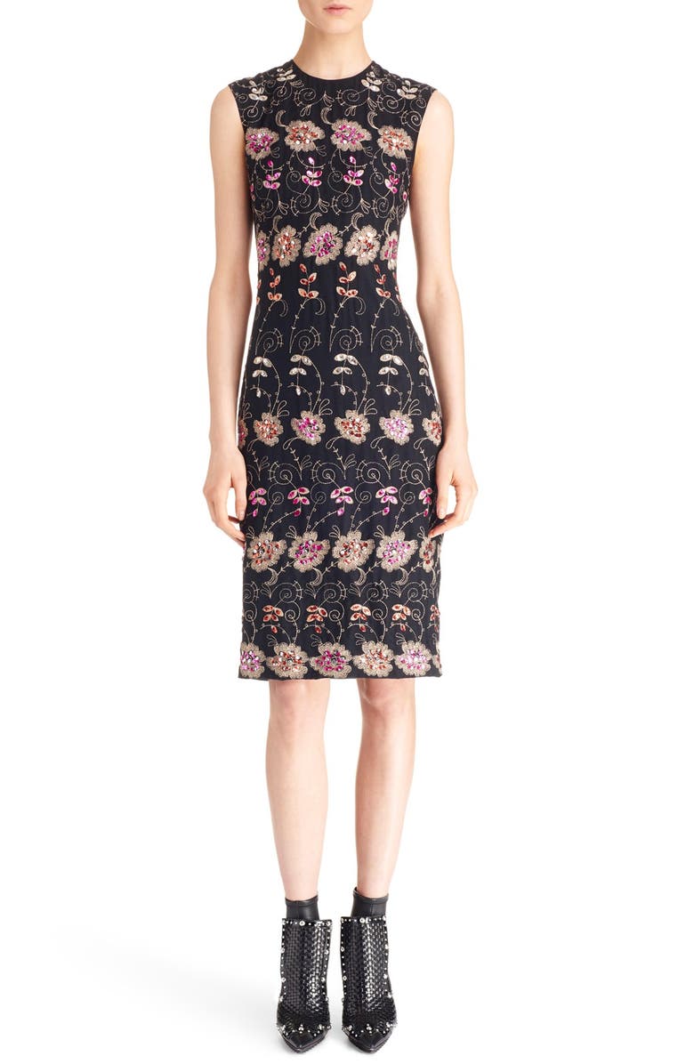 Givenchy Floral Embroidered Sheath Dress | Nordstrom