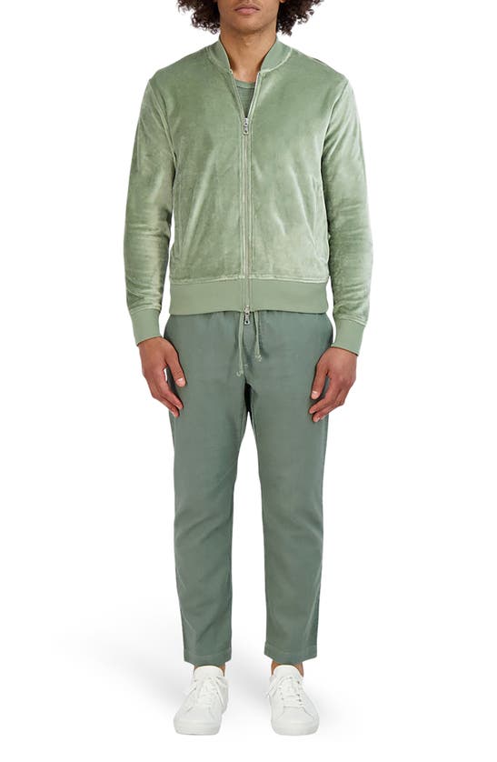 Goodlife Summer Velour Jacket In Laurel Wreath