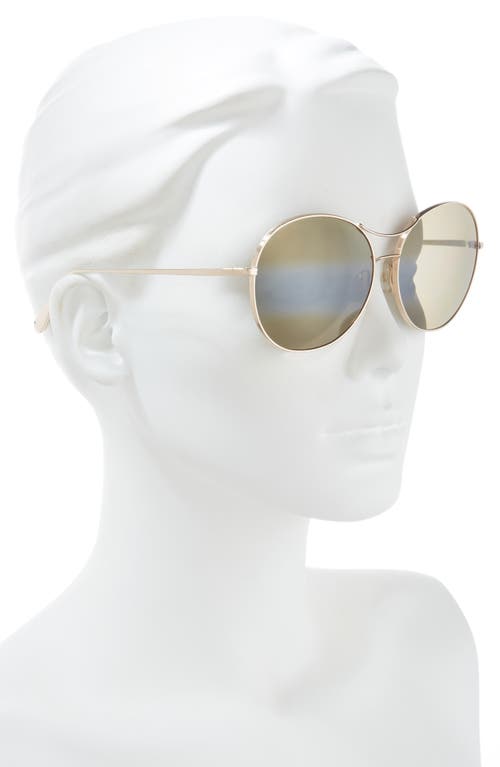Maui Jim 61mm Core Round Polarized Sunglasses In Gold Gold Bronze