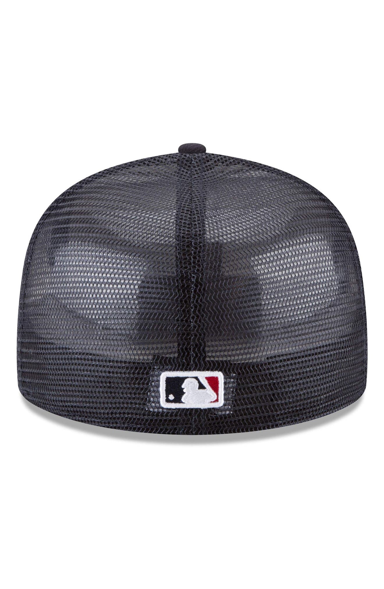 red sox fitted mesh hat