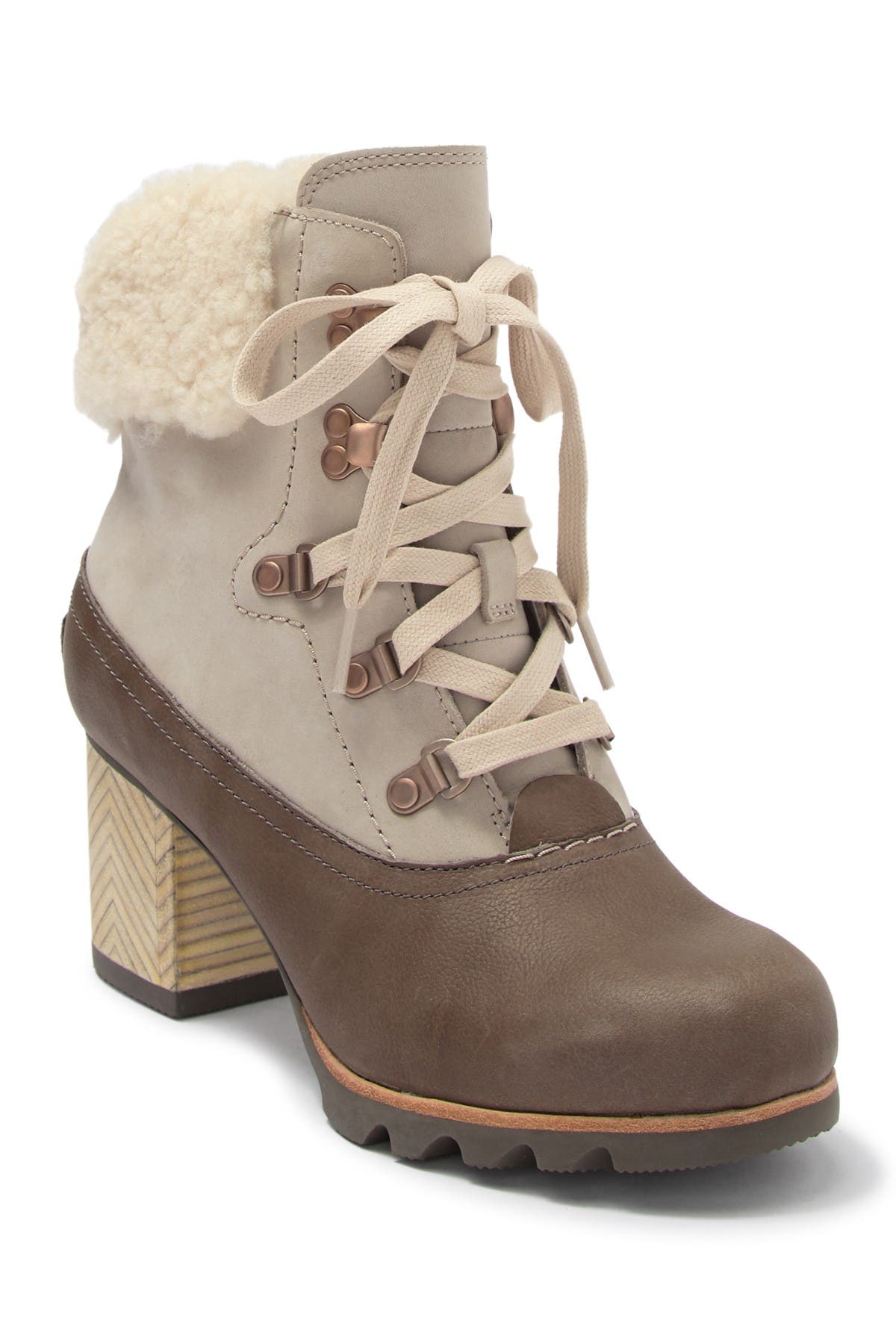 jayne waterproof genuine shearling trim bootie