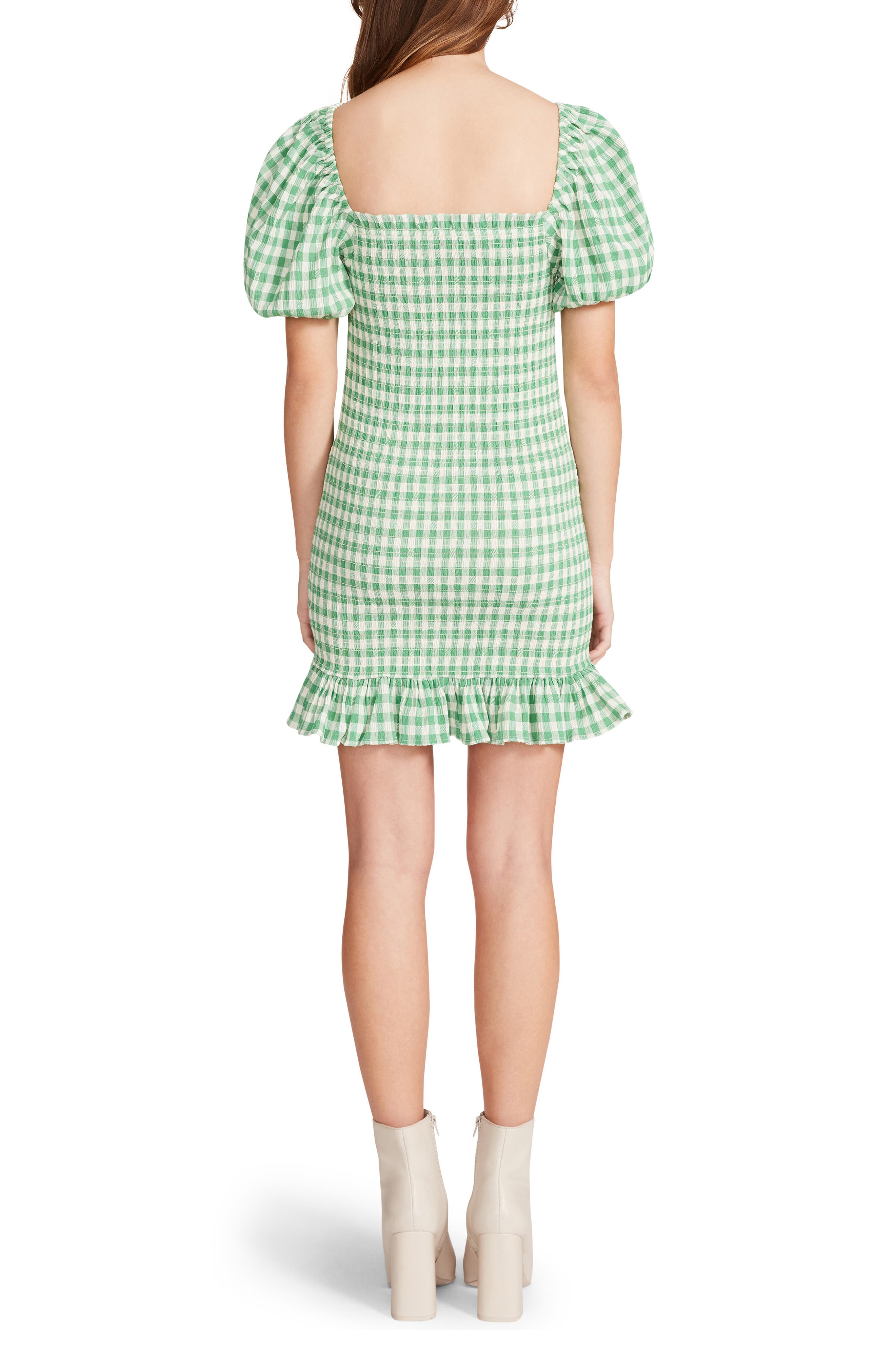 topshop green gingham dress