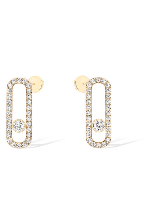 Messika Uno Diamond Pavé Stud Earrings in Gold at Nordstrom