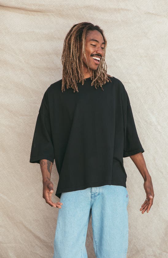 Shop Imperfects Night Oversize T-shirt In Jet Black