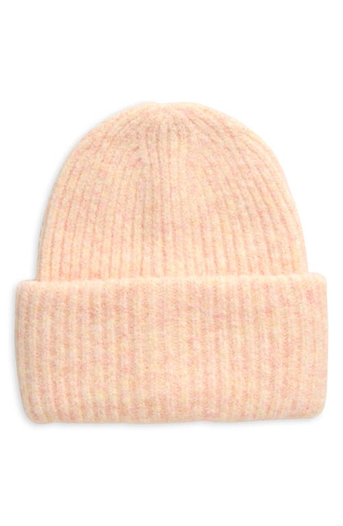 Tasha Rib Cuff Beanie In Peach