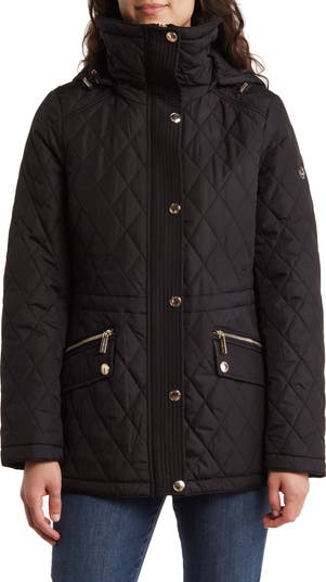 Michael kors black diamond 2024 coat