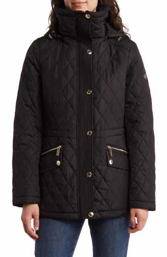 French connection bib waist 2025 quilted jacket