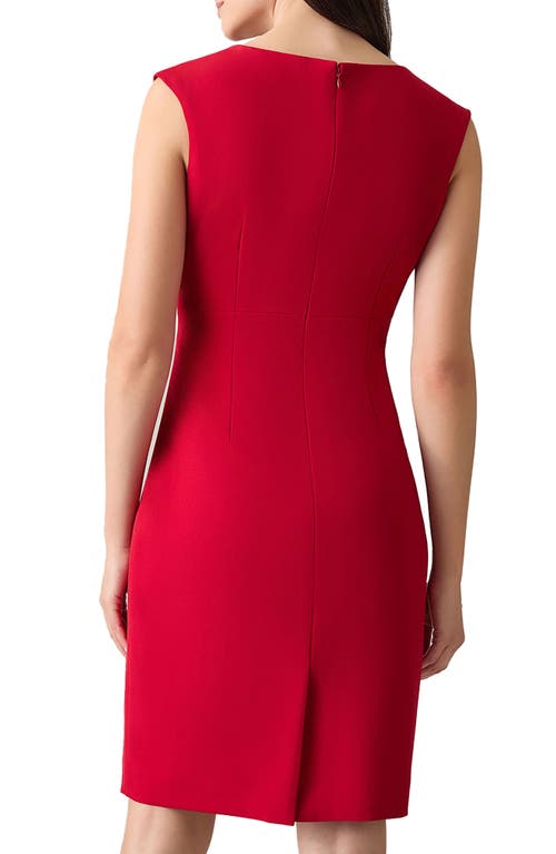 Shop Kasper Cutout Sheath Dress In Fire Red