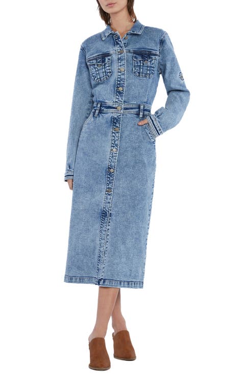 Women's Long Sleeve Denim Dresses | Nordstrom