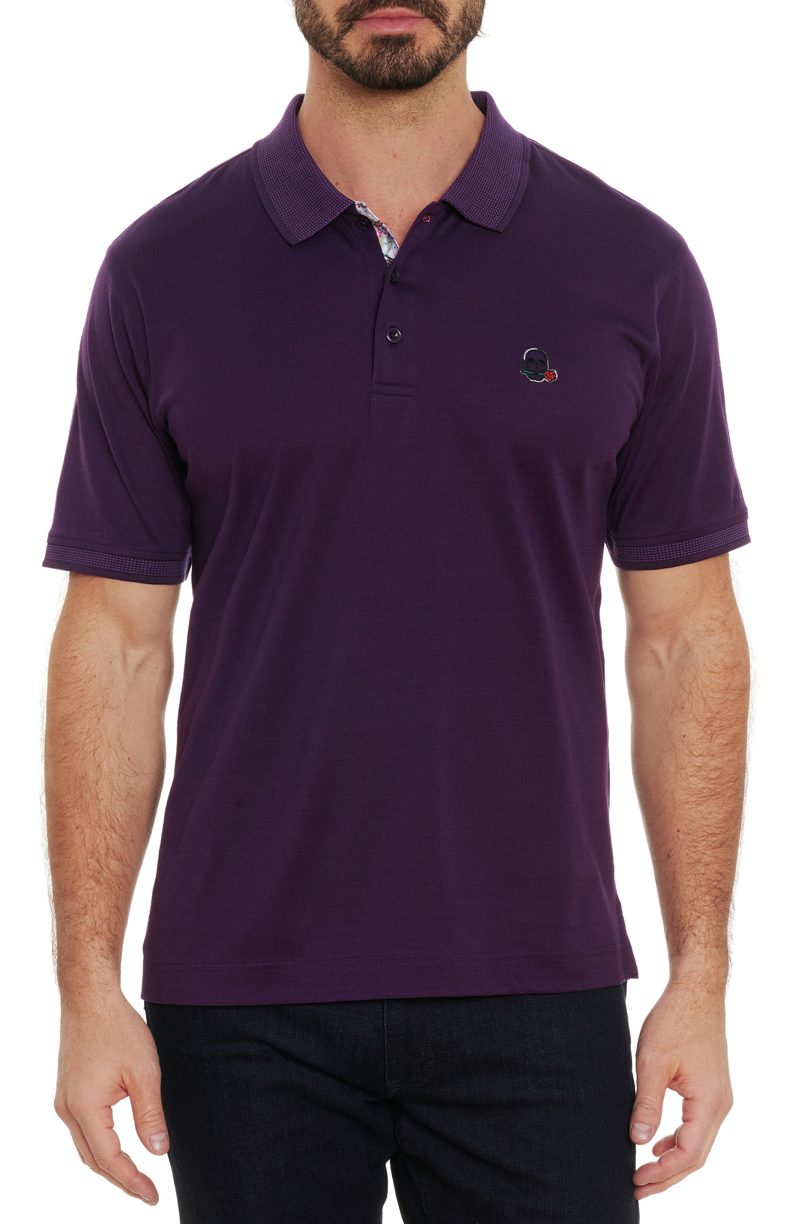 dark purple polo shirts